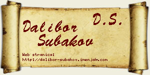 Dalibor Subakov vizit kartica